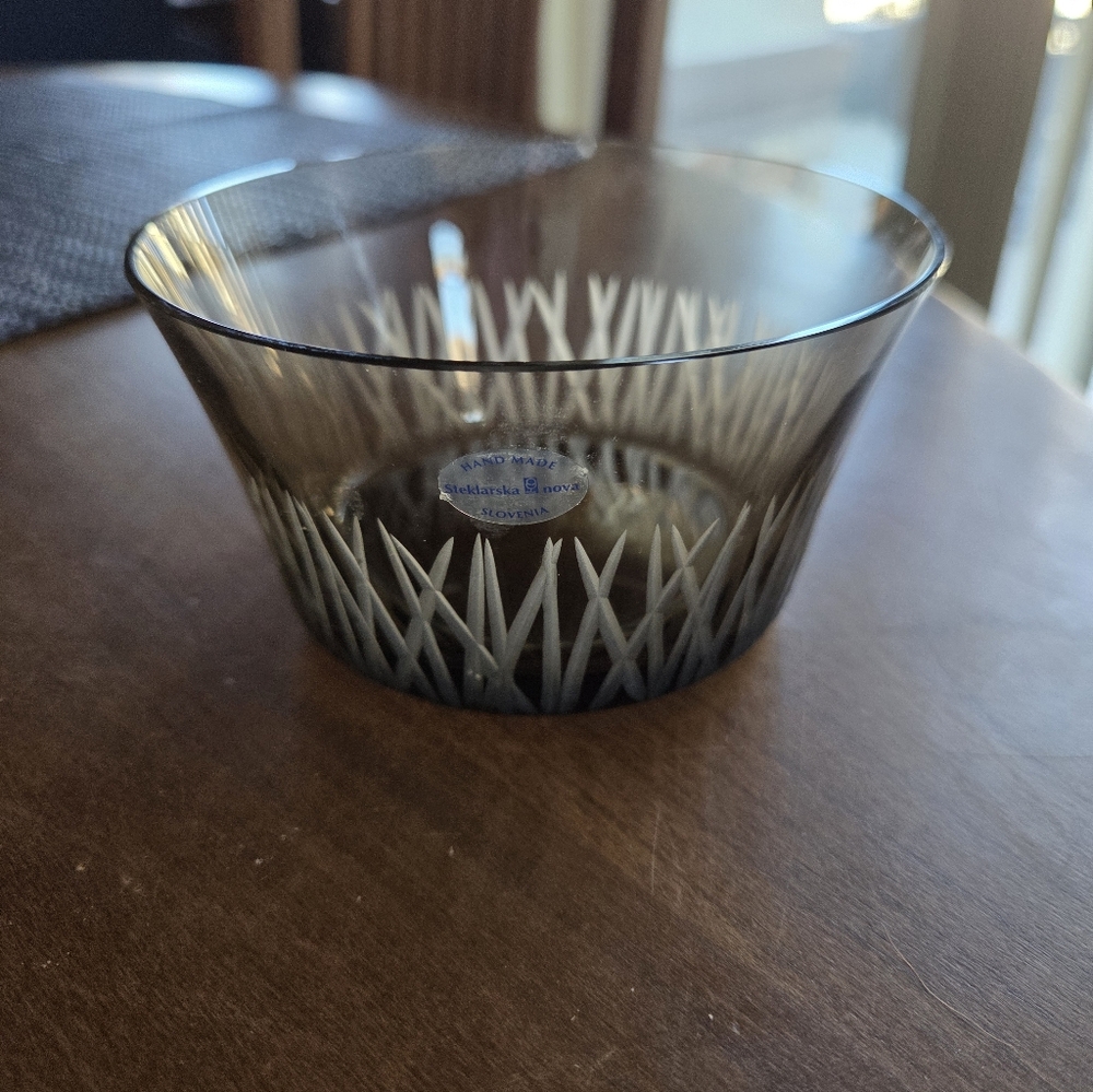 VIEWS Handmade Glass Candy Dish Manufactured By Steklarska Nova In Slovenia